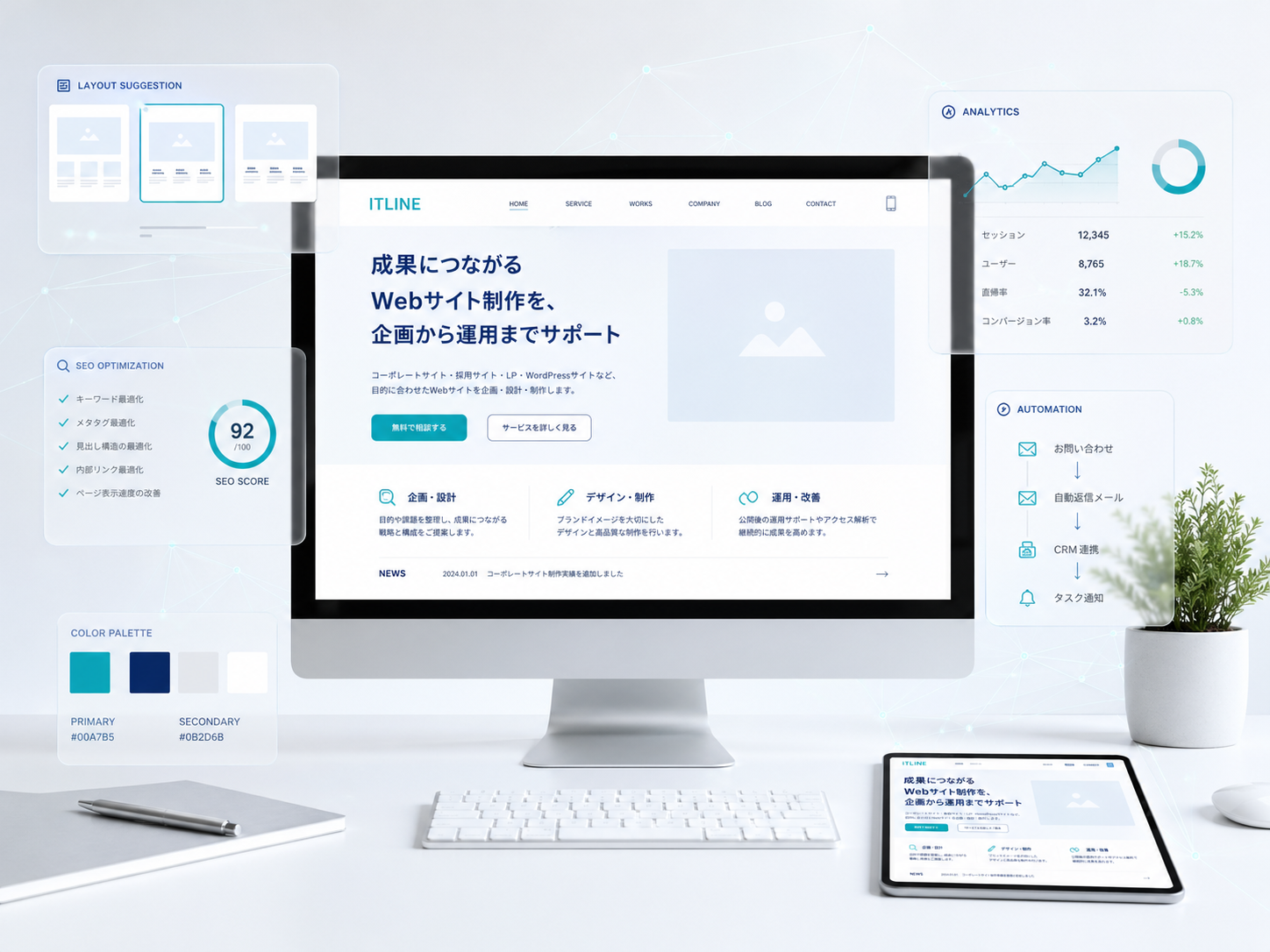 コーポレートサイト制作のイメージ